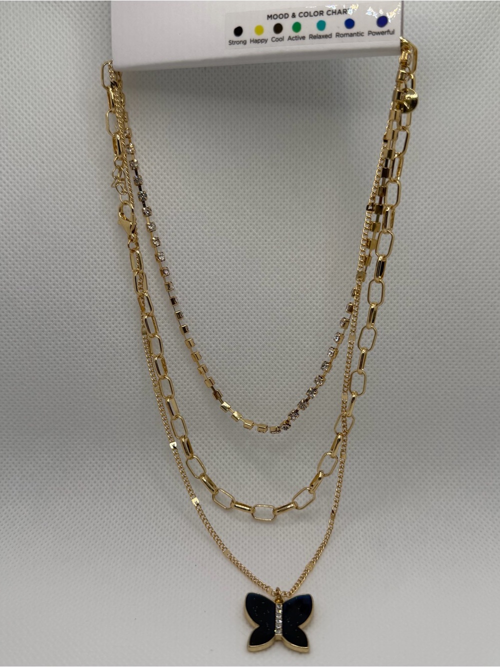 BP Gold Layered Butterfly Pendant Necklace - Gold